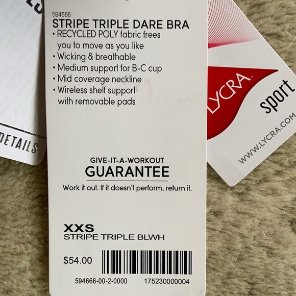 Athleta Stripe Triple Dare Bra - Picture 9 of 12